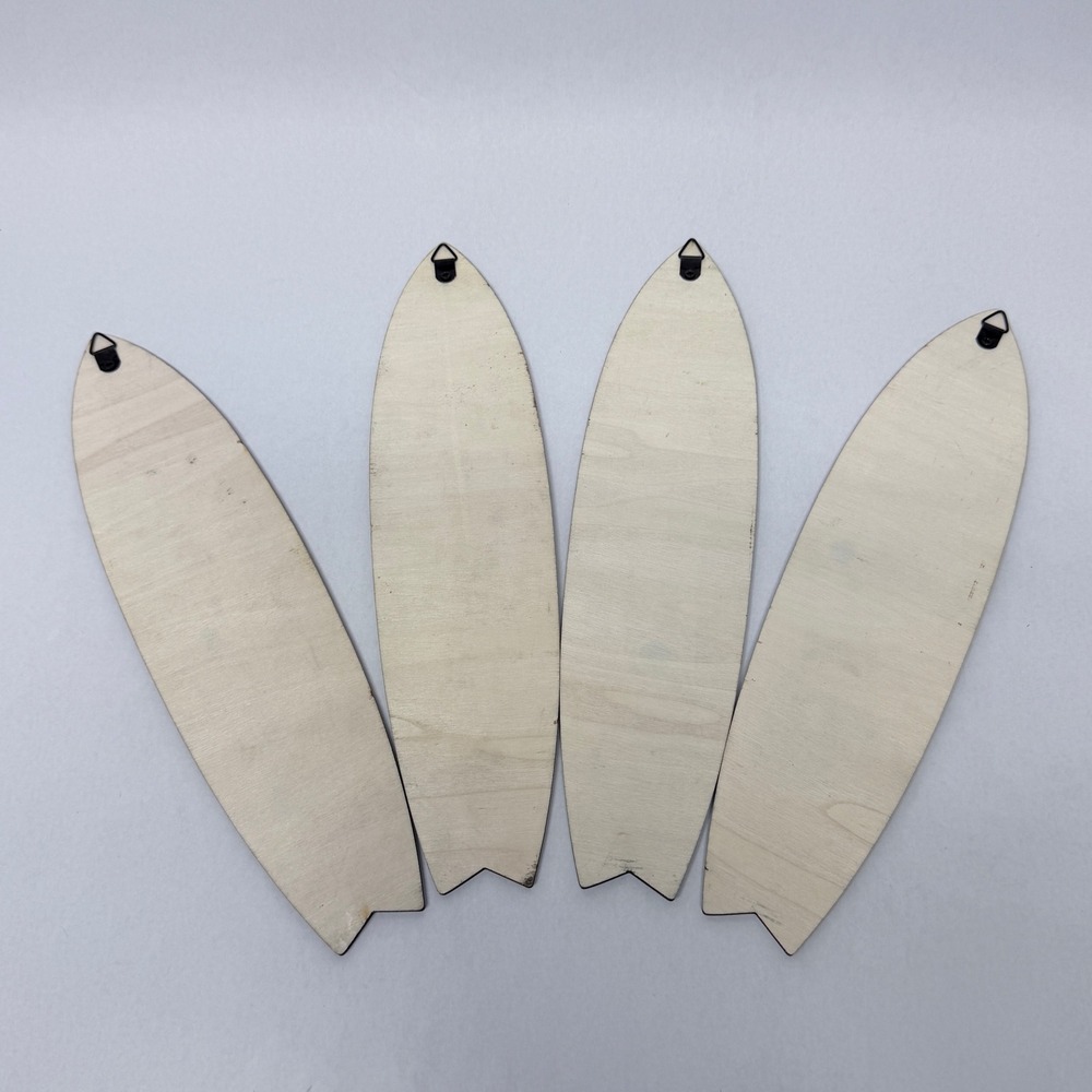 Coastal Beach Wall Decor Set Surfboards Oars Tropical Palm Tree 11 Piece Bundle - Picture 3 of 11